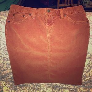 Burnt orange skirt
